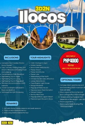 3D2N Ilocos, Philippines Tour